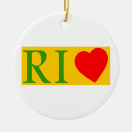 Rio de Janeiro Love Keramik Ornament
