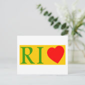 Rio de Janeiro Love Postkarte (Stehend Vorderseite)