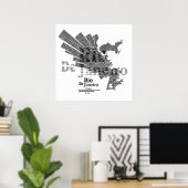 Rio De Janeiro Map Poster (Heimbüro)