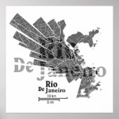 Rio De Janeiro Map Poster (Vorne)