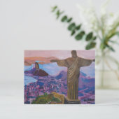 Rio de Janeiro mit Christus dem Erlöser Postkarte (Stehend Vorderseite)