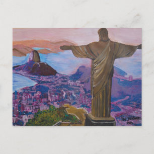 Rio de Janeiro mit Christus dem Erlöser Postkarte