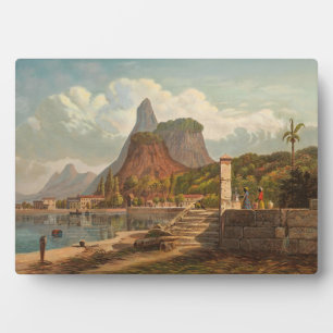 Rio de Janeiro, Mont Corcovado und Botafago Bay Fotoplatte