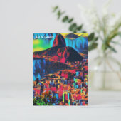 Rio de Janeiro, Pão de Açúcar /City View Art Postkarte (Stehend Vorderseite)