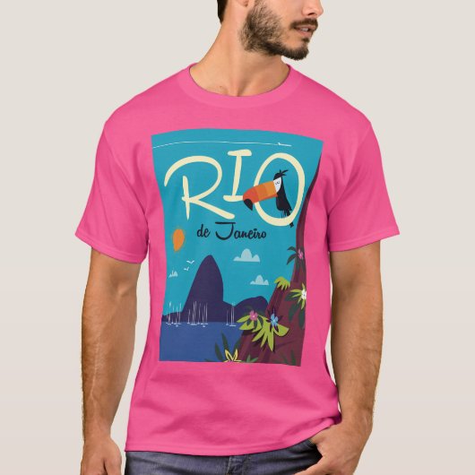 Rio De Janeiro Poster T-Shirt (Vorderseite)