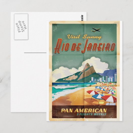 Rio de Janeiro Postkarte (Vorne/Hinten)