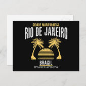 Rio de Janeiro Postkarte (Vorne/Hinten)