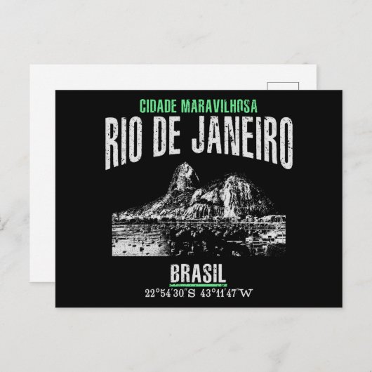 Rio de Janeiro Postkarte (Vorne/Hinten)