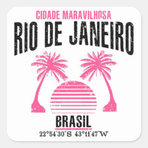 Rio de Janeiro Quadratischer Aufkleber