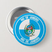 Rio de Janeiro Runde Emblem Button (Vorne & Hinten)