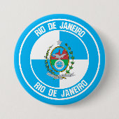 Rio de Janeiro Runde Emblem Button (Vorderseite)