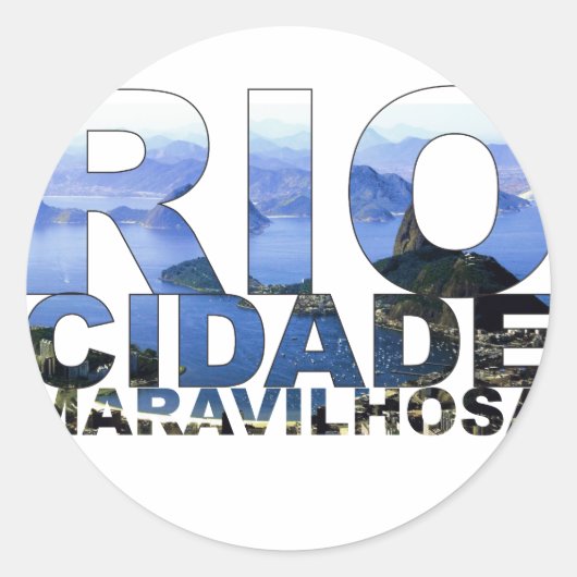 Rio de Janeiro Runder Aufkleber (Vorderseite)