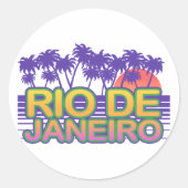 Rio De Janeiro Runder Aufkleber (Vorderseite)