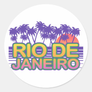 Rio De Janeiro Runder Aufkleber