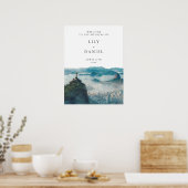 Rio de Janeiro Skyline Wedding Welcome Sign Poster (Küche)