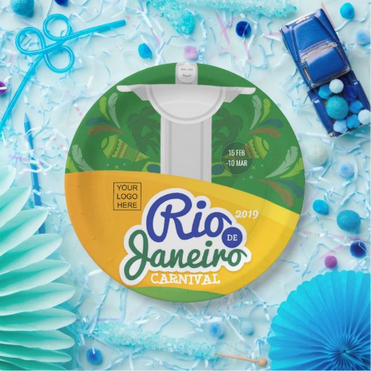 Rio de Janeiro Sonderzeichen hinzufügen Pappteller (Party)