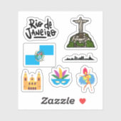 Rio de Janeiro Stickers Aufkleber (Blatt)