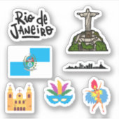 Rio de Janeiro Stickers Aufkleber (Vorderseite)