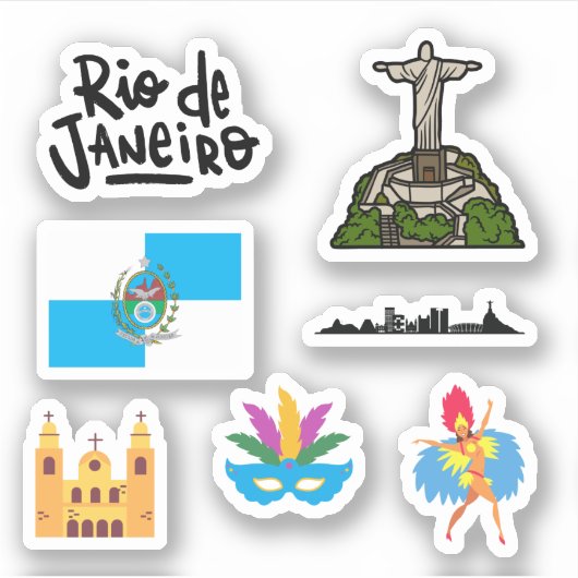 Rio de Janeiro Stickers Aufkleber (Vorderseite)
