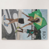 Rio de janeiro Strandfahnen Puzzle (Horizontal)