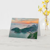 Rio de Janeiro Sunset Island Karte (Gelbe Blume)