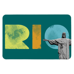 Rio de janeiro und Cristo redentor Magnet