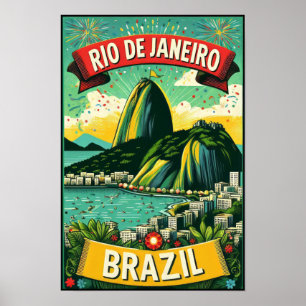 Rio de Janeiro: Vibrant Colors of Brazil Poster