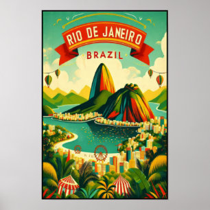 Rio de Janeiro: Vibrant Colors of Brazil Poster