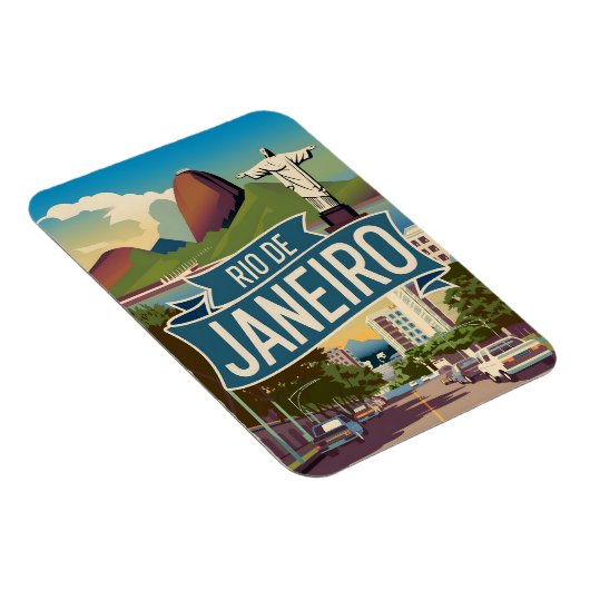 Rio de Janeiro Vintag Magnet (Rechte Seite)