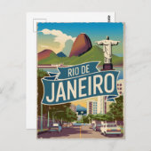 Rio de Janeiro Vintag Postkarte (Vorne/Hinten)