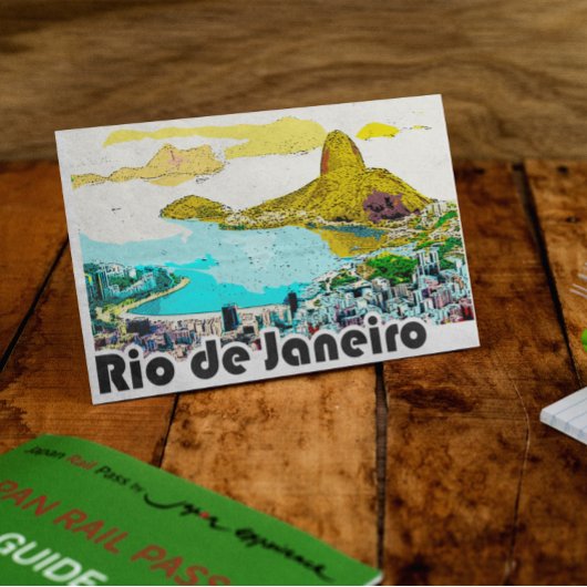 Rio de Janeiro Vintage Reise Postkarte