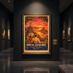 Rio de Janeiro Vintage-Reiseposter Brasilien Wan Poster