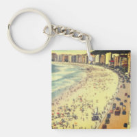 Rio de Janeiro, Vintager Strand von Copacabana, Br