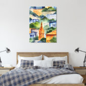 Rio De Janeiro Wasserfarbkunst Leinwanddruck (Insitu (Schlafzimmer))