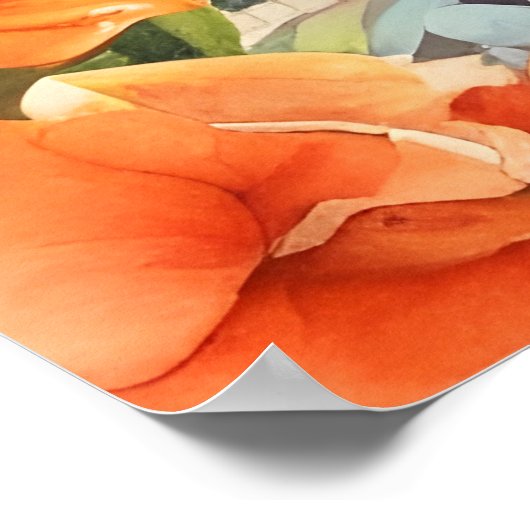 Rio De Janeiro Wasserfarbkunst Poster (Ecke)