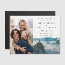 Rio de Janeiro Wedding Photo Save The Date Magneteinladung