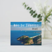 Rio De Janiero Brasilien Strand Postkarte (Stehend Vorderseite)