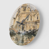 Rio dei Mendicanti, Venedig von John Singer Sargen Große Wanduhr (Winkel)