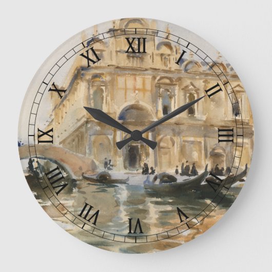 Rio dei Mendicanti, Venedig von John Singer Sargen Große Wanduhr (Vorderseite)