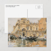 Rio dei Mendicanti, Venedig von John Singer Sargen Postkarte (Vorne/Hinten)