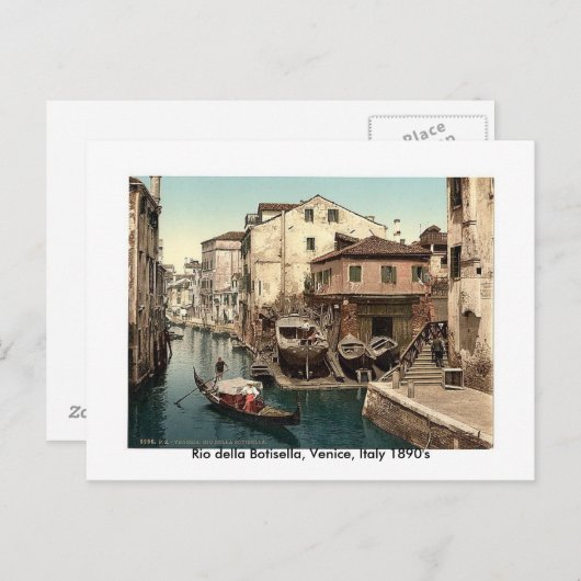 Rio della Botisella, Venedig, Italien in den 1890e Postkarte (Vorne/Hinten)