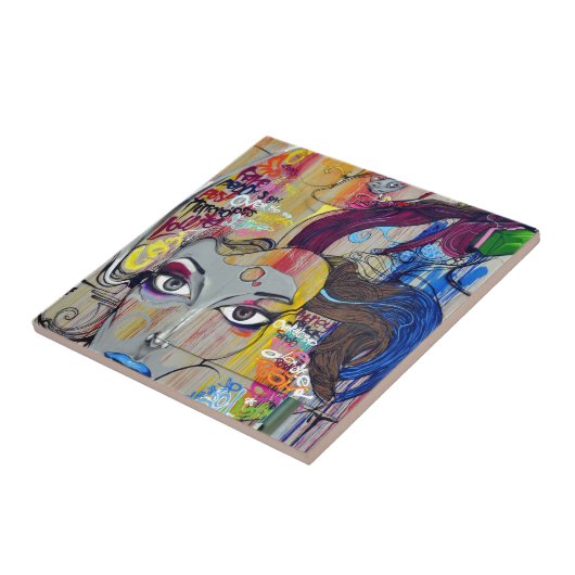 Rio Graffiti Art Face Fliese (Seite)