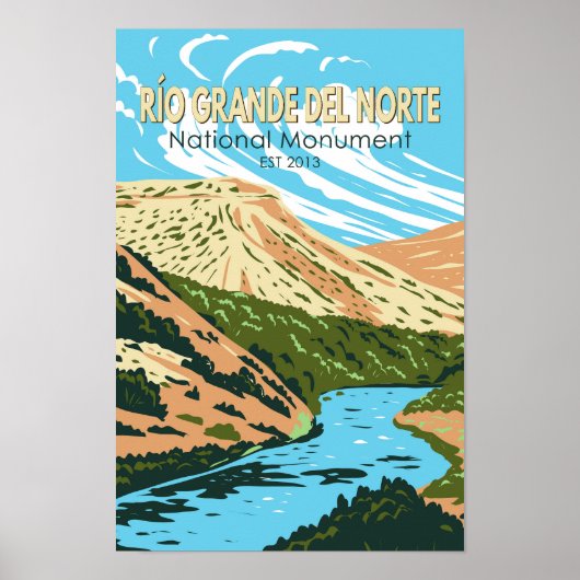 Río Grande del Norte Nationales Monument New Mexic Poster (Vorne)