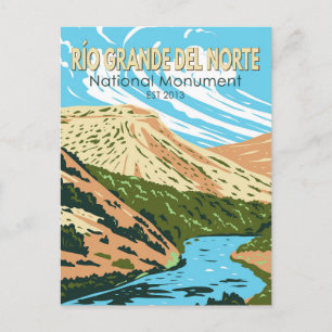 Río Grande del Norte Nationales Monument New Mexic Postkarte