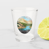 Río Grande del Norte Nationales Monument Schnapsglas (Vorderseite)