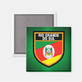 Rio Grande do Sul Flag Magnet (Vorderseite/Rückseite)