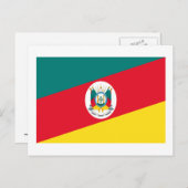 Rio Grande do Sul, Flagge Brasiliens Postkarte (Vorne/Hinten)