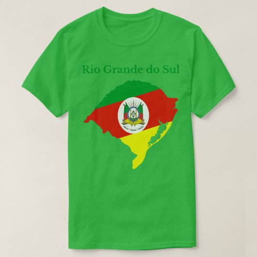 Rio Grande do Sul Map Flaggendesign Brasilien T-Shirt (Design vorne)