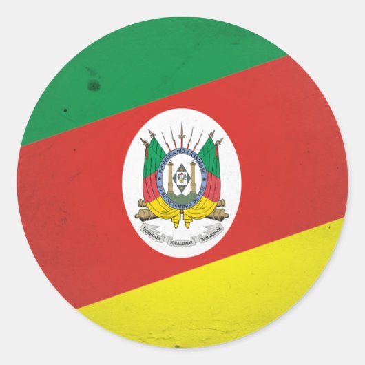 Rio Grande do Sul Runder Aufkleber (Vorderseite)