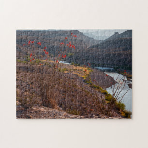Rio Grande fließt durch die Chihuahuan-Wüste Puzzle